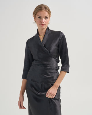 3/4 sleeve wrap top