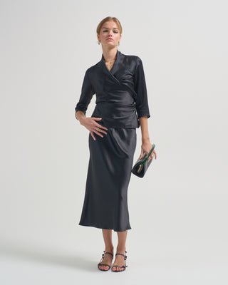3/4 sleeve wrap top