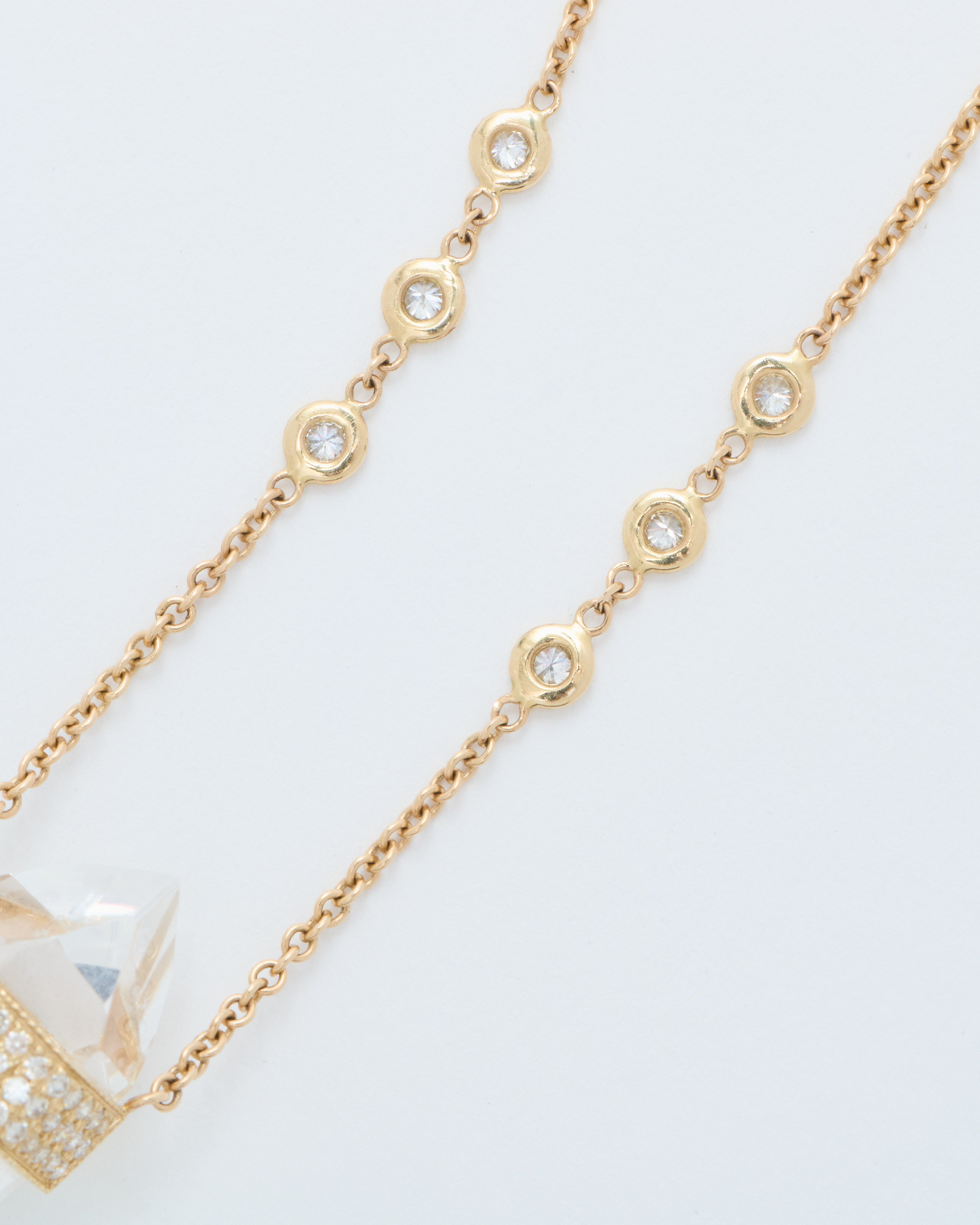 Jacquie Aiche 3 Row Pave Opal And Quartz Crystal Necklace