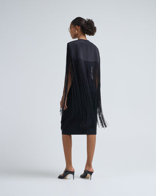 4 ply silk fringe cape