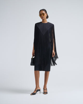 4 ply silk fringe cape