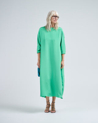 4 ply silk long sleeve cocoon dress