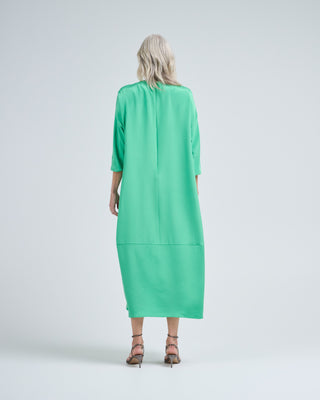 4 ply silk long sleeve cocoon dress