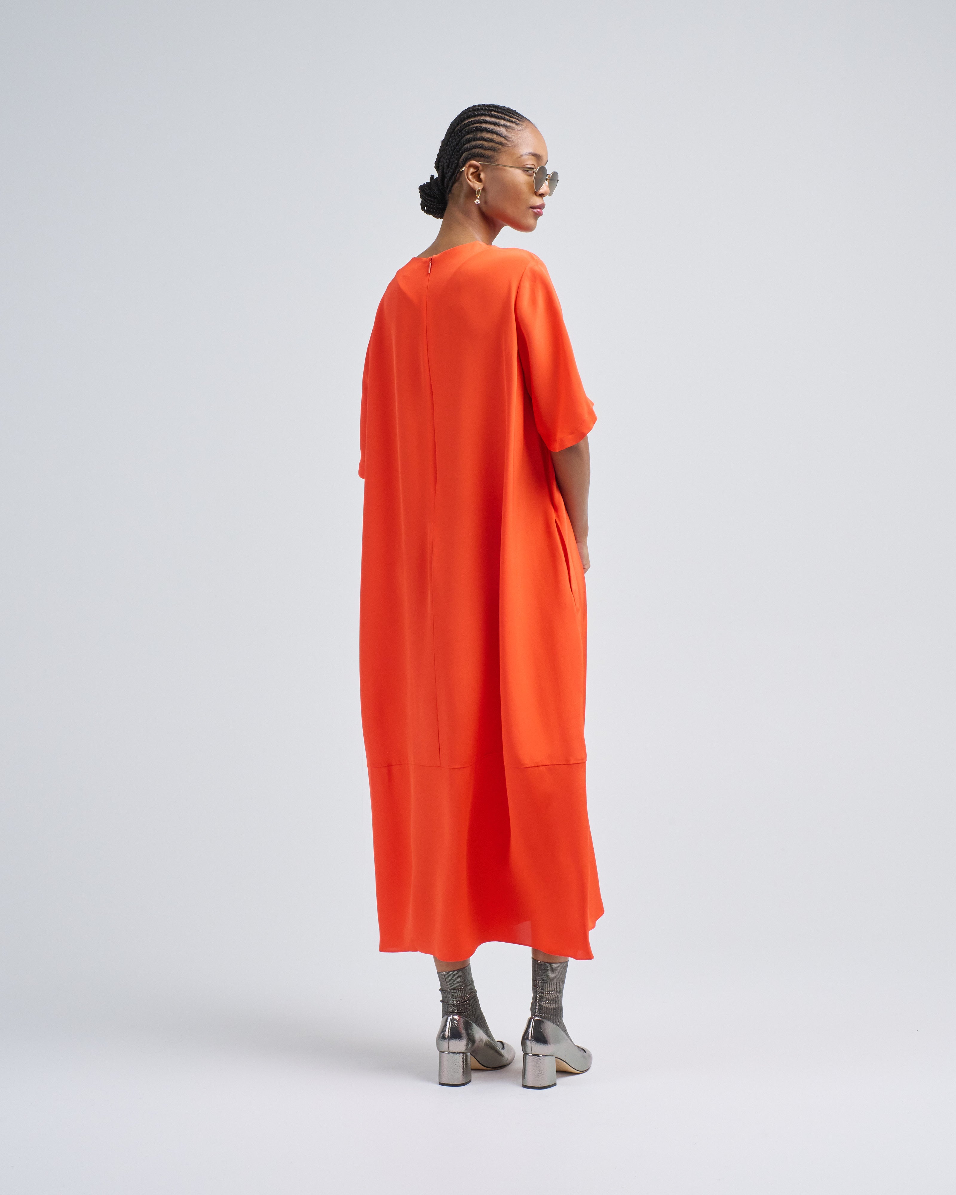 red silk shirt dress Sportmax | Woman - Stretch silk shirt dress - Red