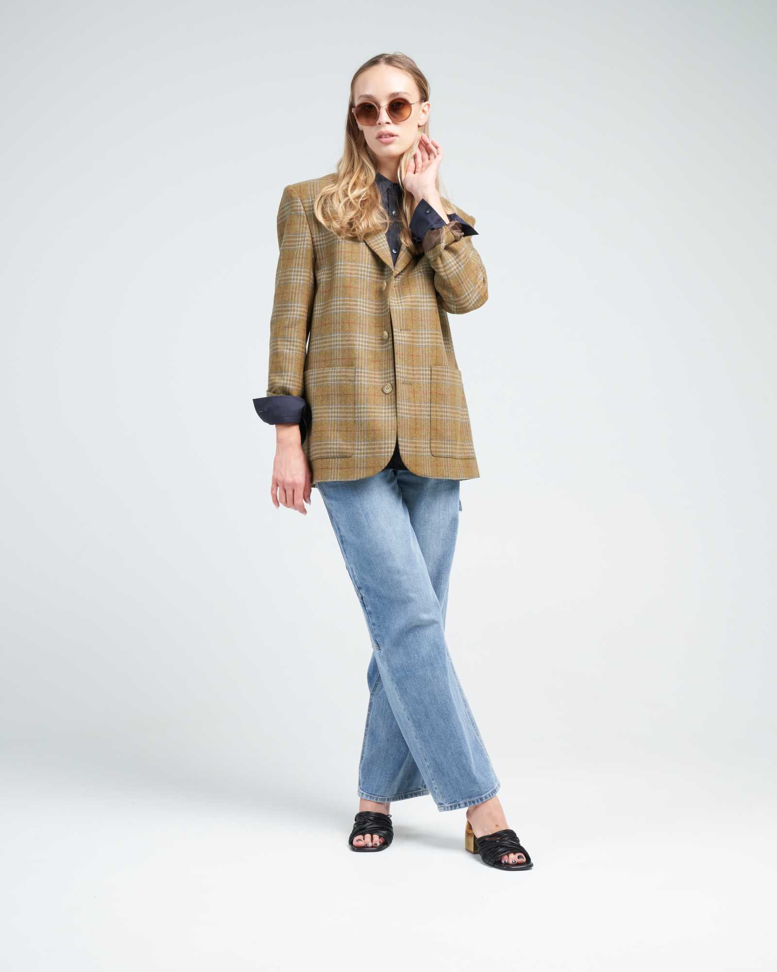 Tibi plaid outlet blazer