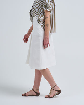 a line skirt with inverted pleat