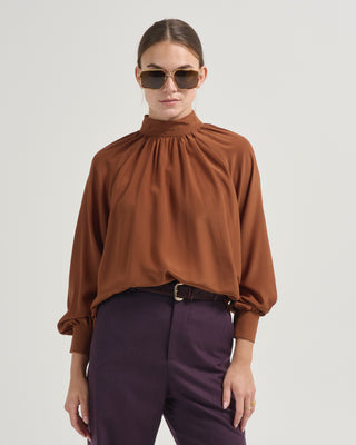 adam organic silk blouse