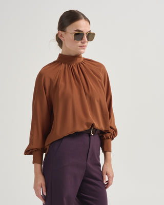 adam organic silk blouse