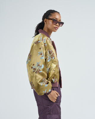 adriana jacquard bomber jacket
