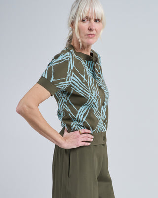 ain check knit cardigan