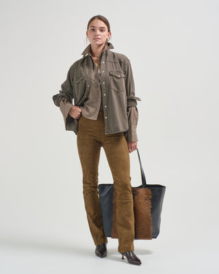 albie stretch suede pants
