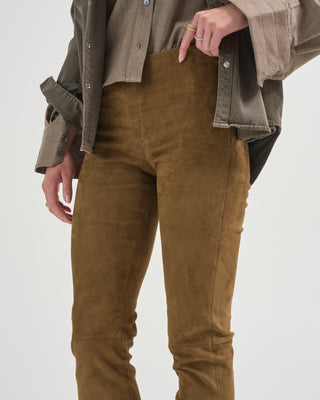 albie stretch suede pants