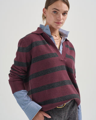 allen oversized sweater with johnny collar