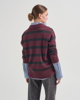 allen oversized sweater with johnny collar