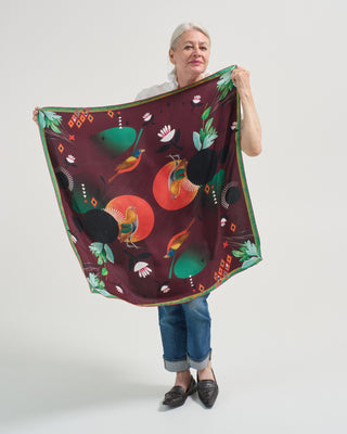 aloeuw silk square scarf