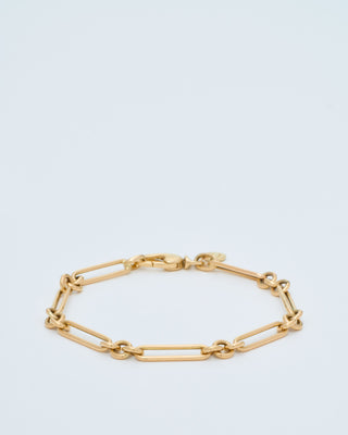 alternating paperclip chain bracelet