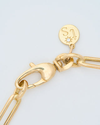 alternating paperclip chain bracelet