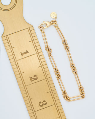 alternating paperclip chain bracelet