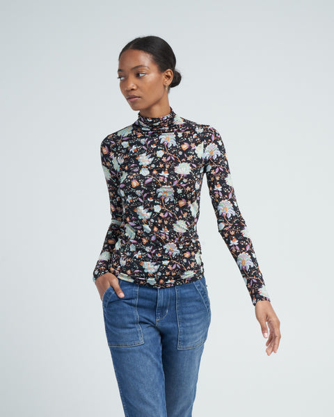 断*中様 soor ploom turtleneck 2Y 花柄　タートルネック althea_turtleneck_sienna_1_871