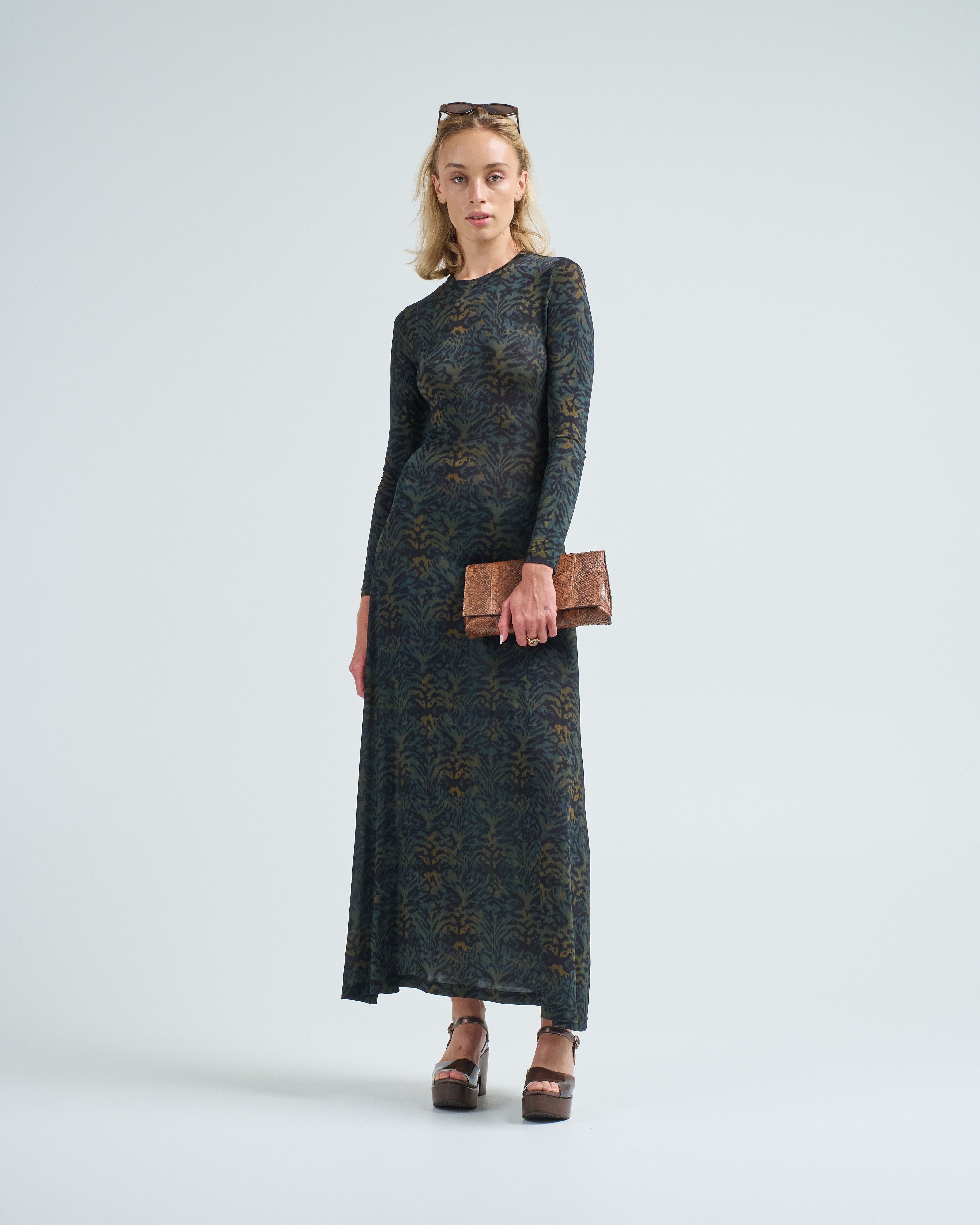 Ulla Johnson Amari Jersey Long Sleeve Dress Desert Jasper Ulla Johnson Amari Jersey Long Sleeve Dress Desert Jasper