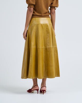 aninda leather midi skirt