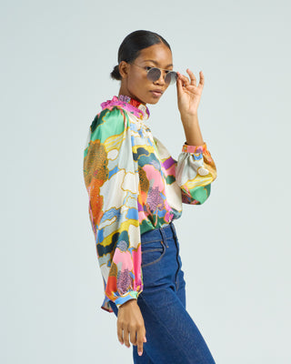 annabel aurora silk shirt