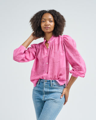 annabel fuchsia tile shirt