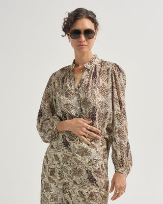 annabel lemon snakeskin shirt