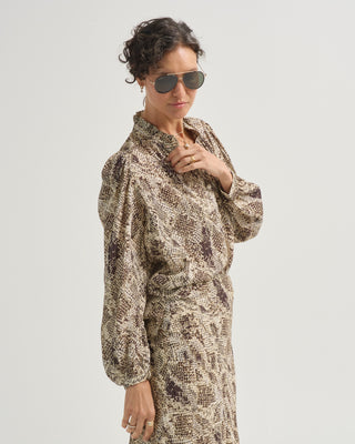annabel lemon snakeskin shirt