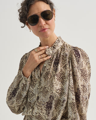 annabel lemon snakeskin shirt