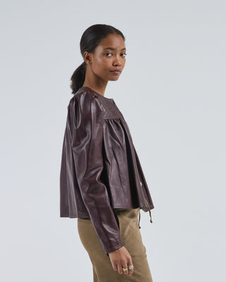 anouk zip up leather jacket