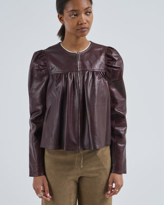 anouk zip up leather jacket