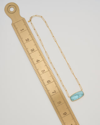 aquamarine cabochon pendant necklace
