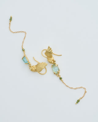 aquamarine skull earrings