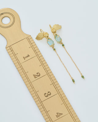 aquamarine skull earrings