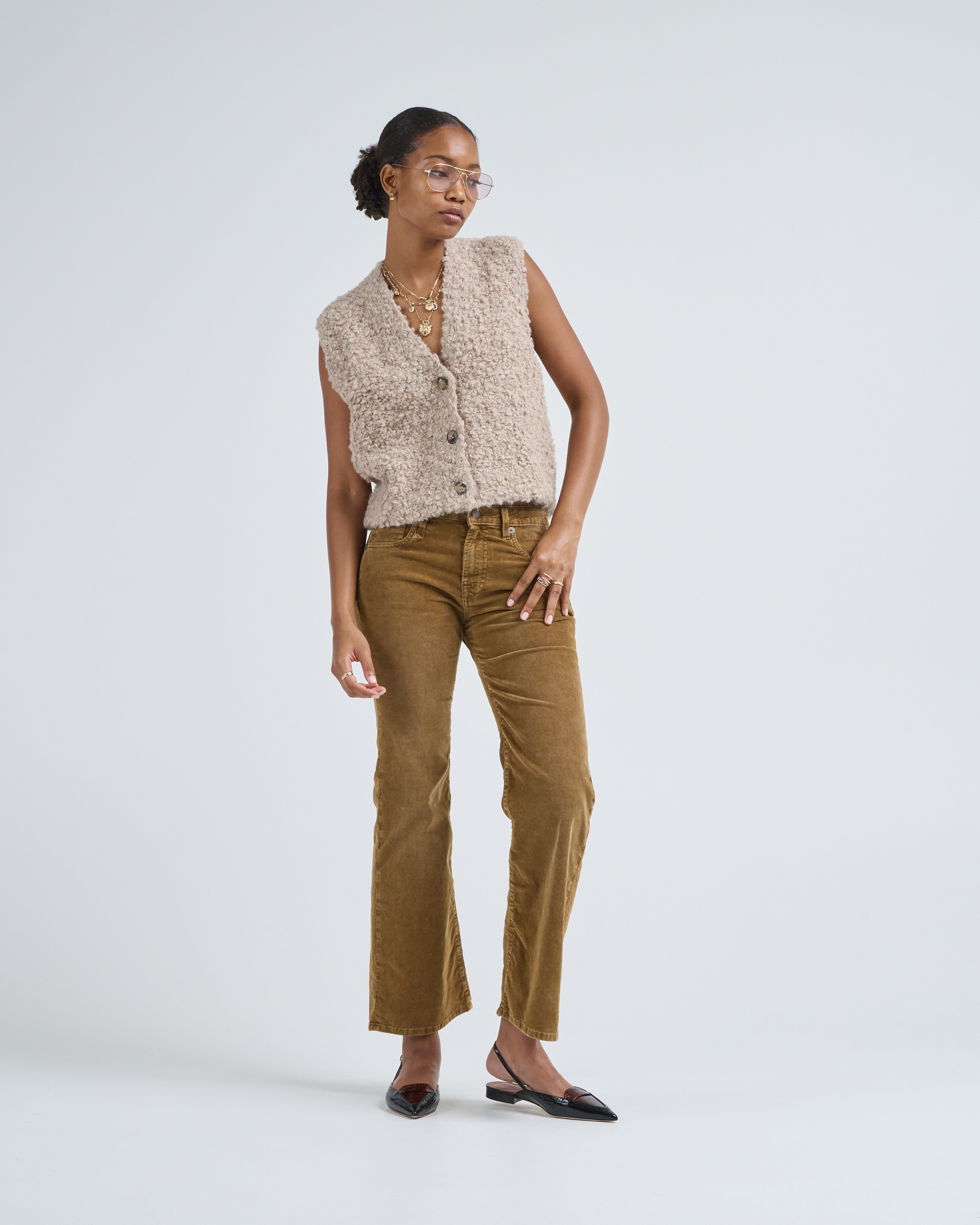 Latierra Aries Boucle Vest Oatmeal