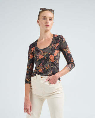 aris jersey long sleeve u-neck top