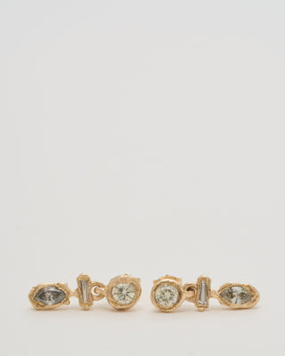 armach mixed diamond drop earrings ii
