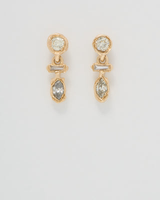 armach mixed diamond drop earrings ii