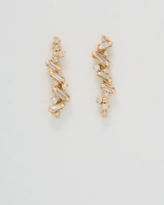 armach mixed diamond scatter large stud earrings