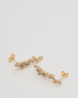 armach mixed diamond scatter large stud earrings