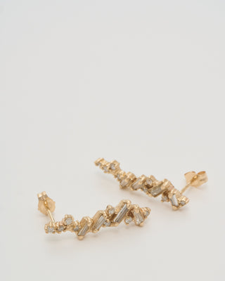 armach mixed diamond scatter large stud earrings