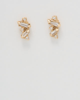 armach mixed diamond scatter medium stud earrings