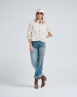 artemis alabaster lace shirt