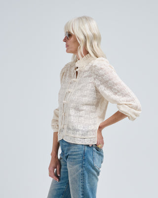 artemis alabaster lace shirt