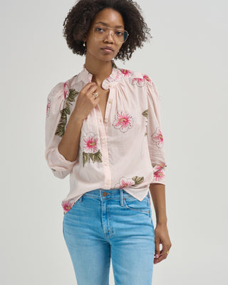 artemis blush hibiscus shirt