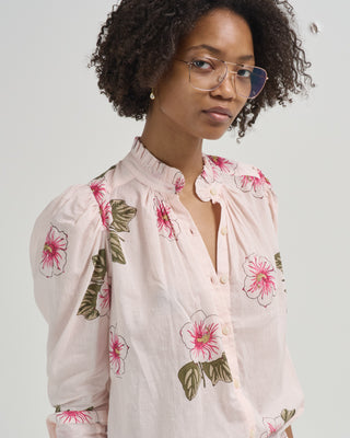 artemis blush hibiscus shirt