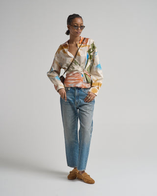 artist long sleeve cotton blouse