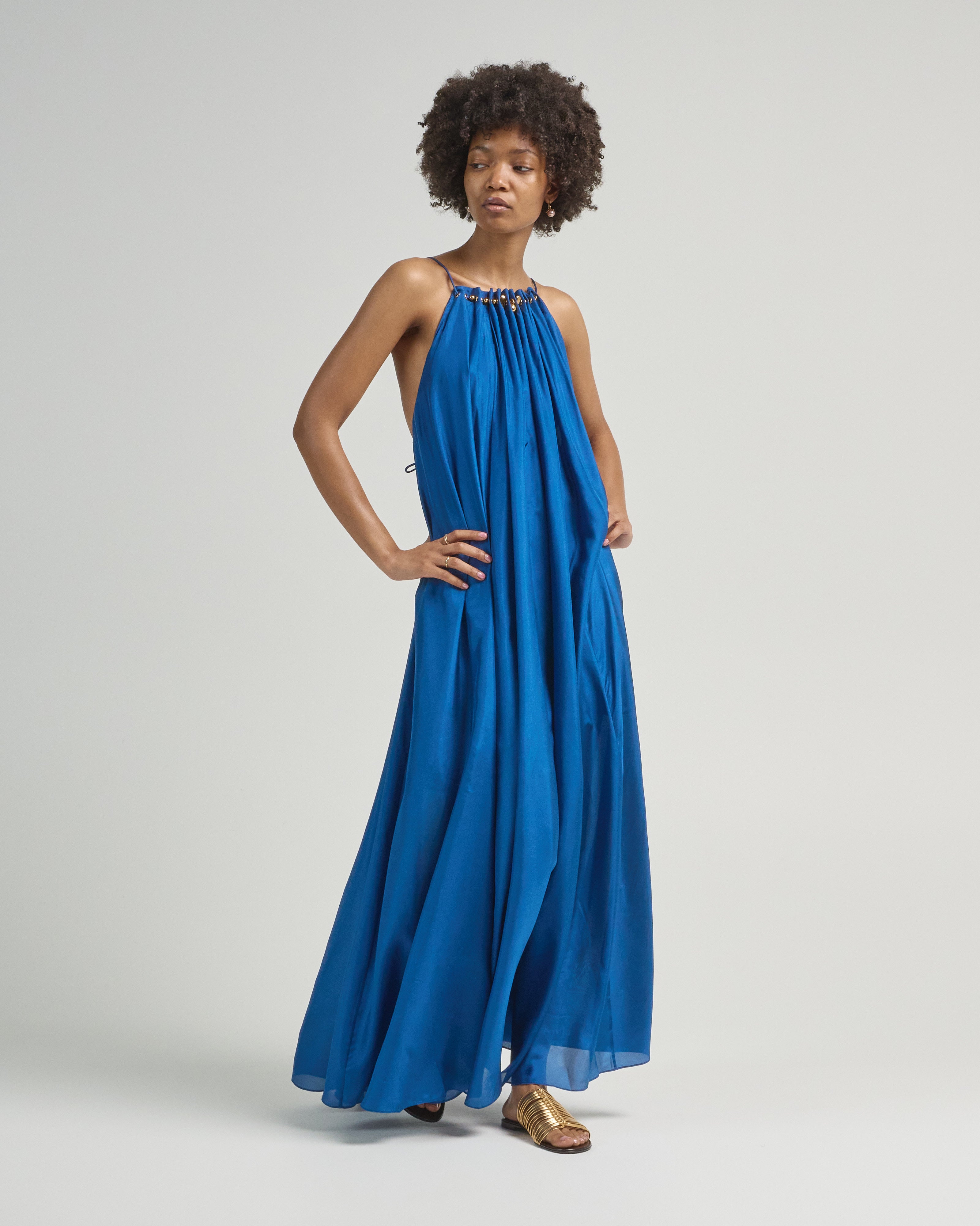 cobalt maxi dress Zimmermann Aster Gathered Bead Dark Xpluswear Design Plus Size SCH004489_B_XL The adjustable straps and Case Quantity:10