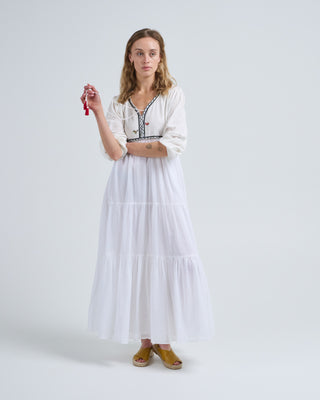 Nikasha Azo Free Cotton Gauze Dress White